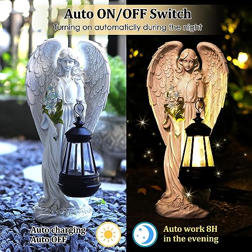 Solar Angel Outdoor Garden Decor Statues