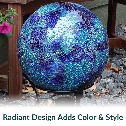Sunnydaze 10" Mosaic Glass Gazing Ball for Garden