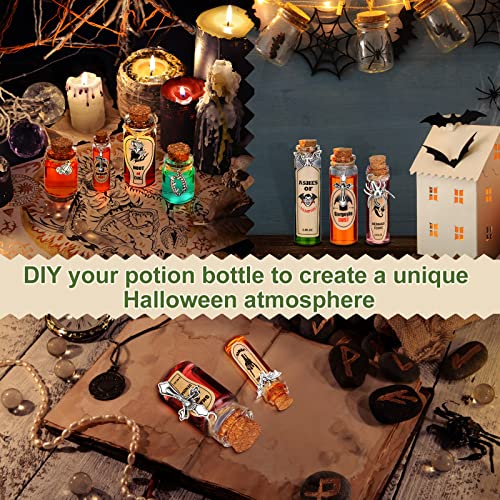 53 Pcs Halloween Mini Potion Bottles with Cork