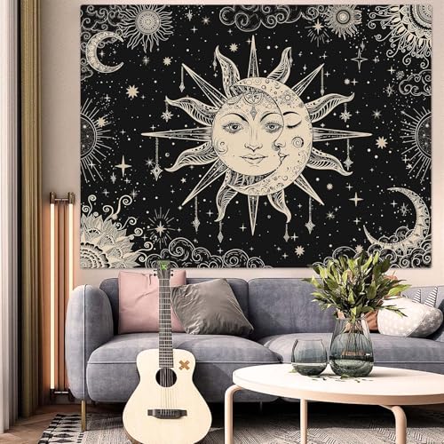 Sun and Moon Tapestry Mandala Wall Tapestry
