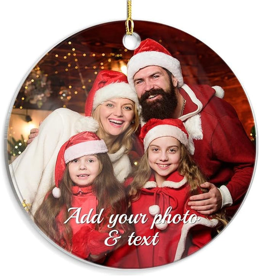 Personalized Photo Round Acrylic Ornament