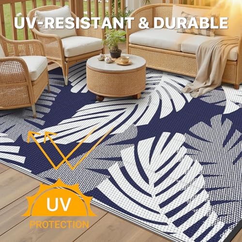 Outdoor Rug Waterproof Plastic Rugs for Patio (54 Sq Ft)