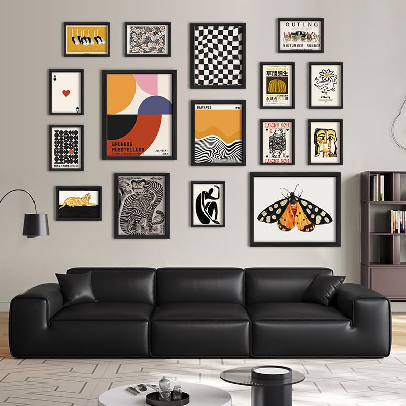 16 PCS Wall Art Unframed Eclectic Wall Art Decor (16 Count)