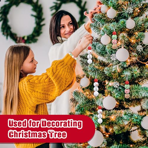 217 PCS Christmas Silicone Beads Bulk 15mm Silicone Beads Xmas Christmas Wooden Beads C y Cane Wood Beads Loose Rubber Beads Abacus Focal Beads Keychain Necklace Making Pens Crafts Ornament