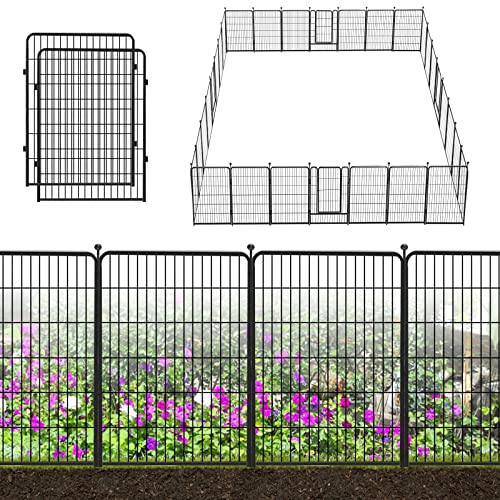 Decorative Black Metal Fencing Garden Fence with Gate