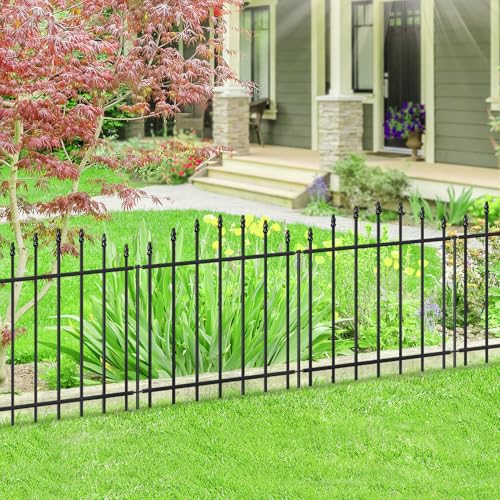 26” x 12’ No Dig Metal Garden Fence with Stakes