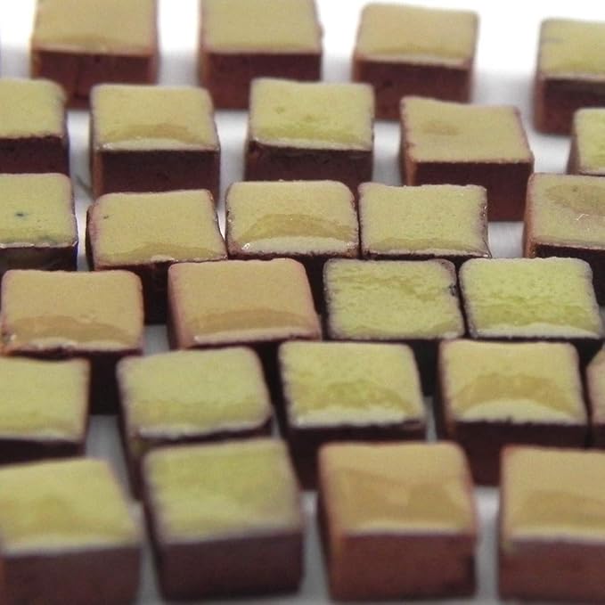 Make Real Mosaic, Micro Mosaic Tiles, 1000 Pcs 5x5 mm 0.19 inch Square Lemon Yellow, RY01