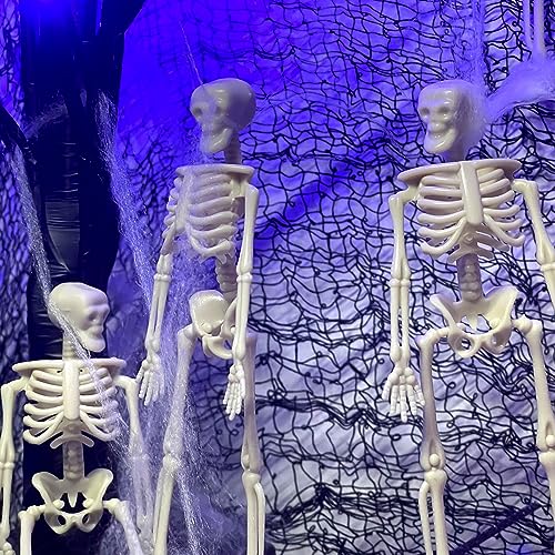 16Pcs 6" Halloween Mini Plastic Skeleton Figurines Decorations Set (16 Count)