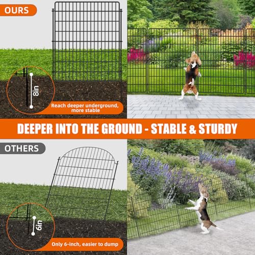 10 Panels No Dig Fence with Gate (11520 sq in)