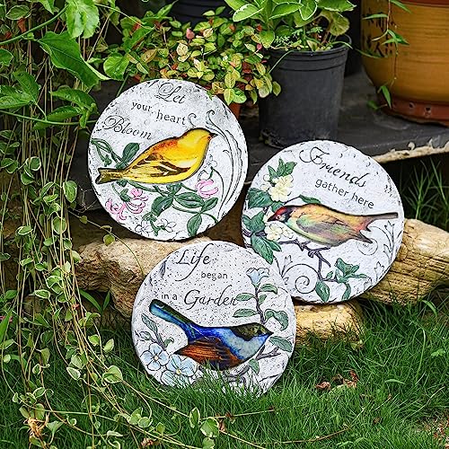 3PC Pretty Garden Stepping Stones (3 Count)
