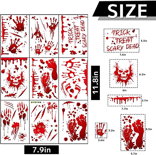 95 Pcs Bloody Window Stickers