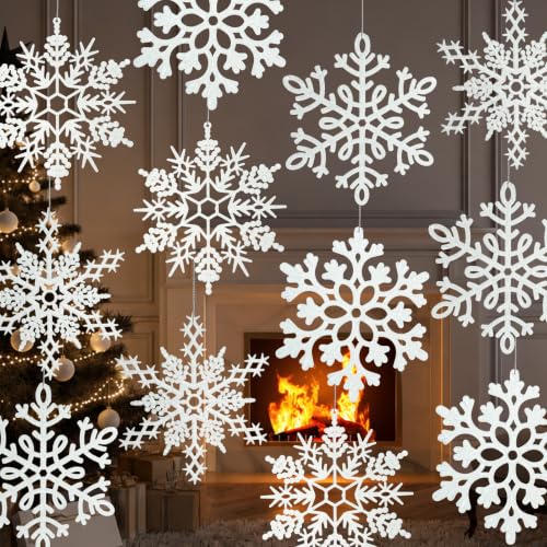 12pcs Large Christmas Snowflakes Decorations (12 Count)