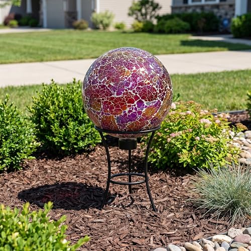 Sunnydaze 10" Mosaic Glass Gazing Ball for Garden