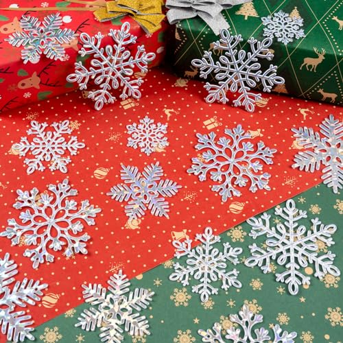 Christmas Snowflakes Ornaments Decorations for Winter Holiday (60 Count)