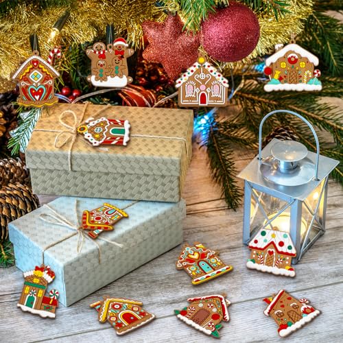 Gingerbread House Ornaments Christmas Tree Decoration (12 Count)