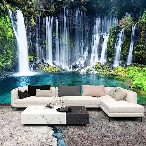 Waterfall Landscape Peel and Stick Wallpaper Mural for Bathroom