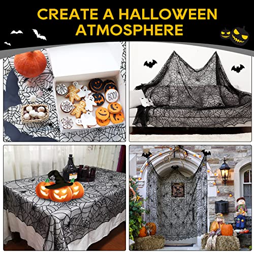 Black Lace Halloween Tablecloth