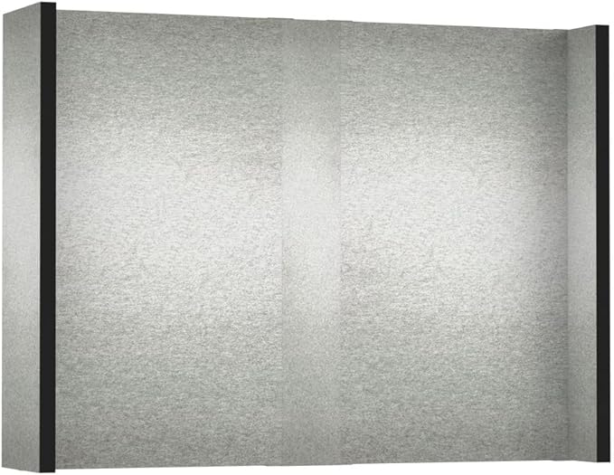 EverPanel Modular 9' x 7' Wall Kit | Marble Gray SoundSorb with Black Trim | Room Divider | Interlocking Wall Panels | Temporary Room Separator | Configurable Partition