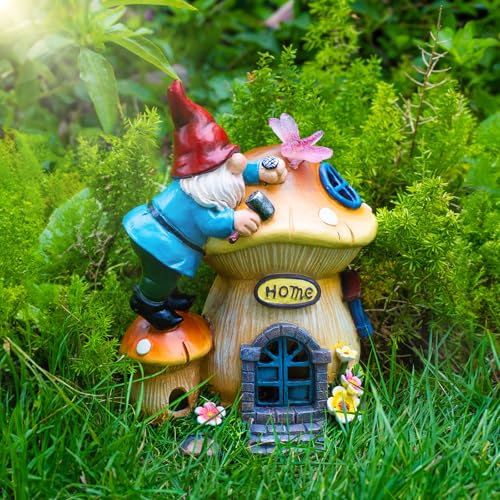 Garden Gnome Statues Figurine Lights