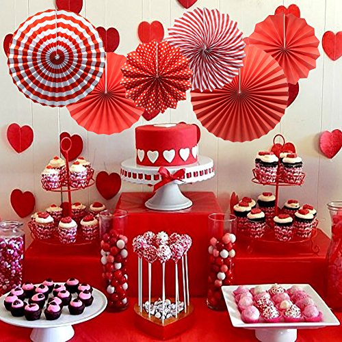 6 Pack Red Party Decorations