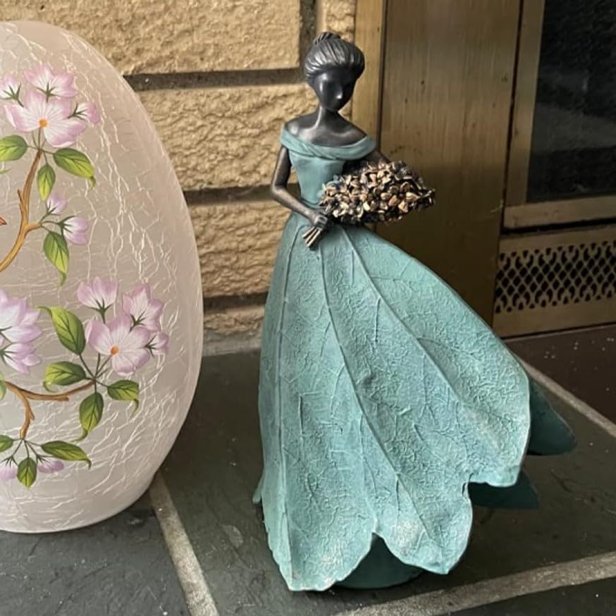 Fairy Statue Leaf Angel Girls 7.5 x 4.5 x 11.5 Inch