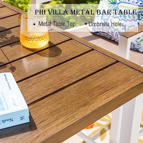 36" x 36" x 36.4"H Iron Patio Bar Table for 4