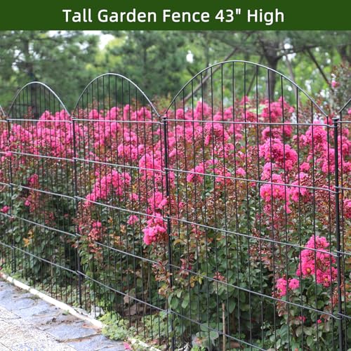 Heavy Duty Metal Garden Fence 43.2 in x 14.75 ft (60.47 Sq Ft)
