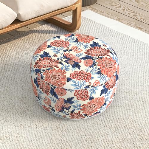 Indoor Outdoor Large Inflatable Ottoman Pouf D31 x H14 Inch