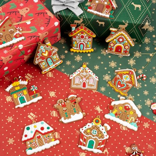 Gingerbread House Ornaments Christmas Tree Decoration (12 Count)