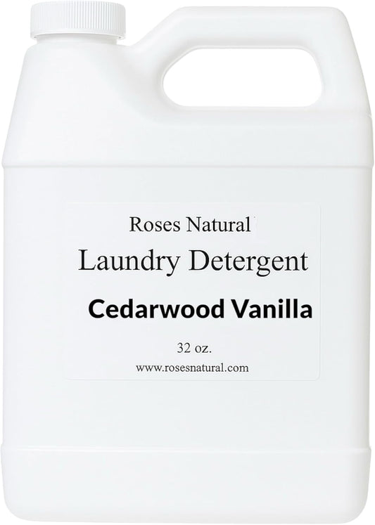 Plant-Based Liquid Laundry Detergent, 32 Fl Oz, Multiple Scents, HE Compatible (Cedarwood Vanilla) - NestledHome