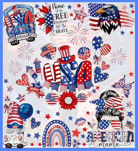 4th of July Window Clings (9 Count)