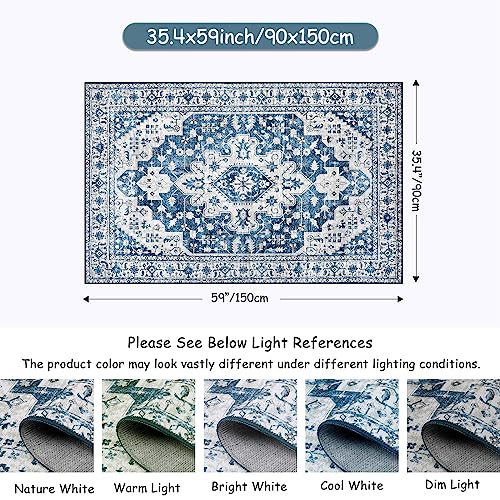 Ultra Thin Washable Vintage Area Rug