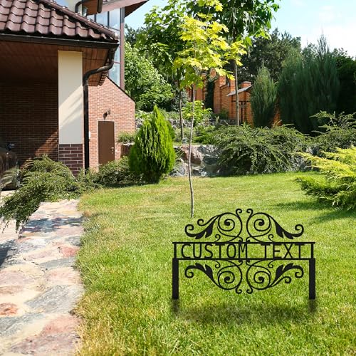 Personalized Metal Garden Sign with Stake