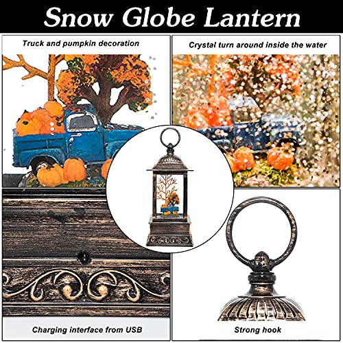 Fall Snow Globe Lantern