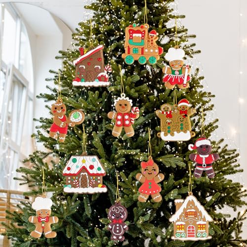 36pcs Gingerbread Man Ornaments for Christmas Tree (36 Count)