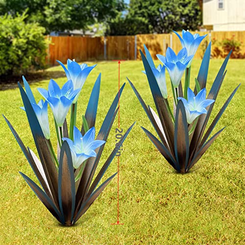 Metal Agave Plant Outdoor Decoration Lily Mexican Yard Art Garden Gift Home Decor Hand Painted Metal Agave Garden Yard Statue