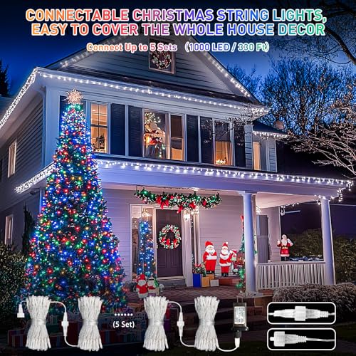 200LED Color Changing Christmas Lights Indoor Outdoor Clear Wire (66 Foot)
