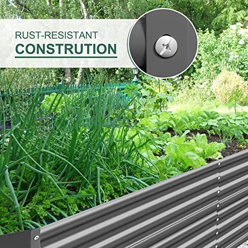 6×3×2 ft Galvanized Raised Garden Bed Kit