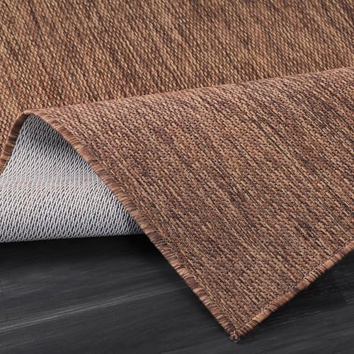 Washable Indoor Outdoor Rug 6x9 Weather Resistant Area Rugs Modern Solid for Porch Deck Balcony Backyard Patio Outside Carpet (54 Sq Ft)
