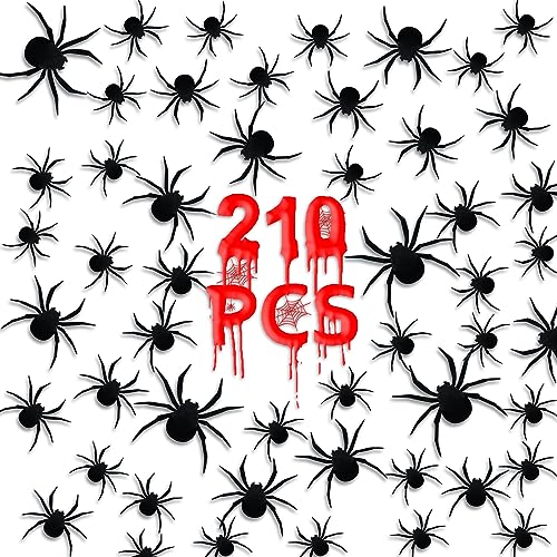 210 Pcs Halloween Spider Decorations Indoor (210 Count)