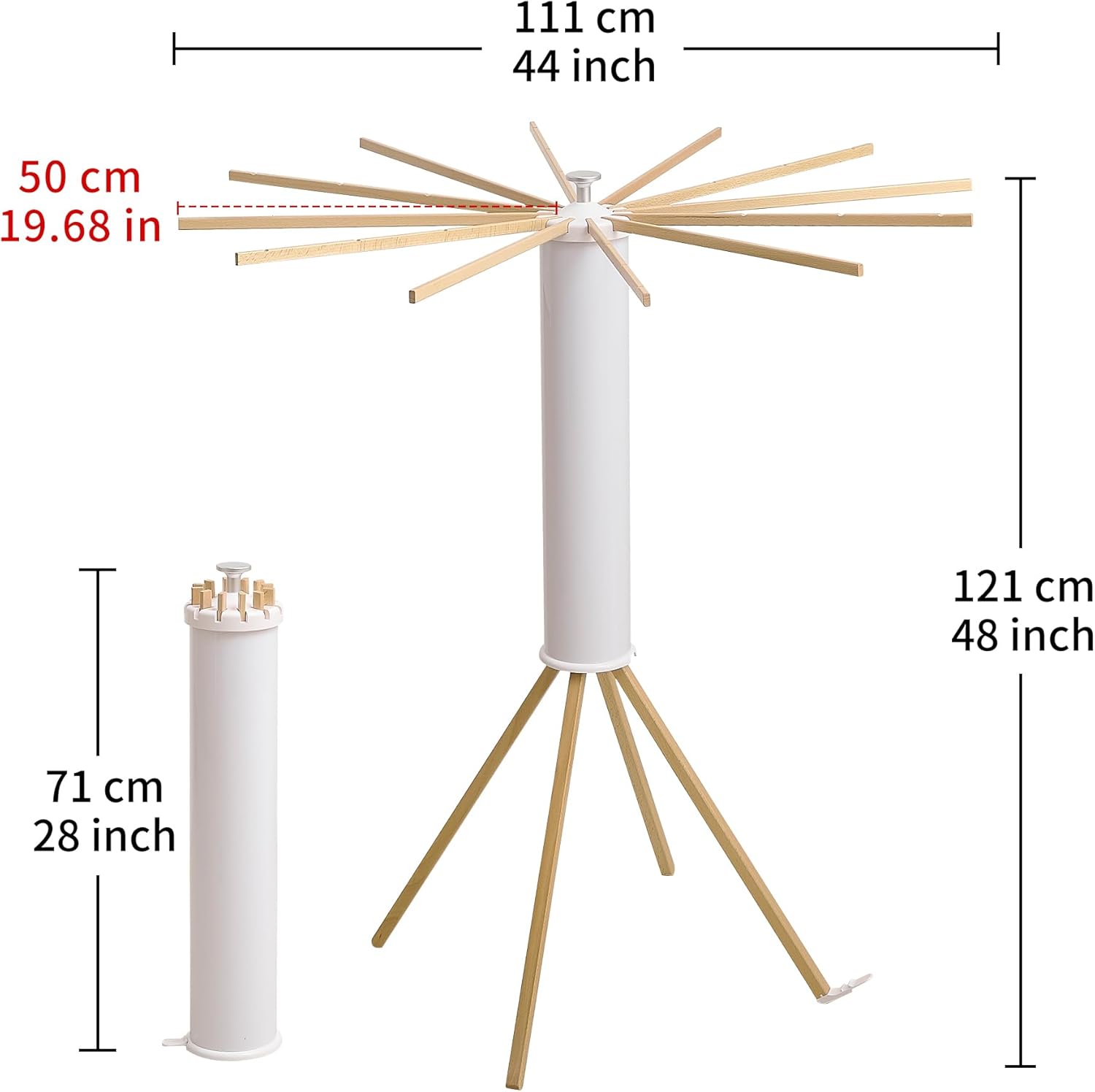 Clothes Drying Rack 4 Legs,Laundry Hanger Dryer Rack,Portable Drying Rack,Foldable Drying Rack-Drying Rack Clothing Laundry Bedroom Household Wooden-12rods - NestledHome