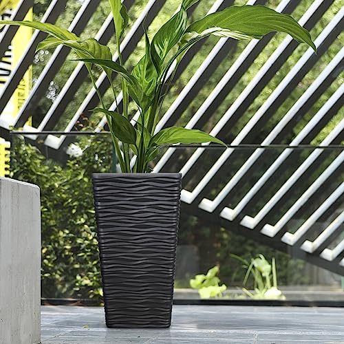 Garden 2 Pack Black Tall Planter (2 Count)