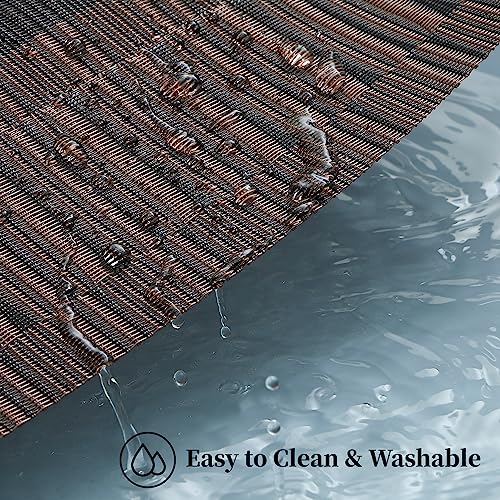 Brown with Black Striped Placemats Set of 6 (6 Count)
