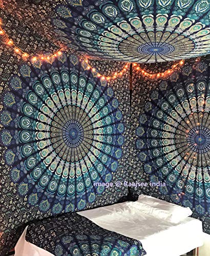 Rajsee Blue Mandala Tapestry for Bedroom