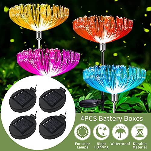 Solar Lantern Top LED Panel Lantern Lid Lights Replacement Part for Outdoor Flower DIY Solar Flower Lights Garden Patio Decor (4 Count)