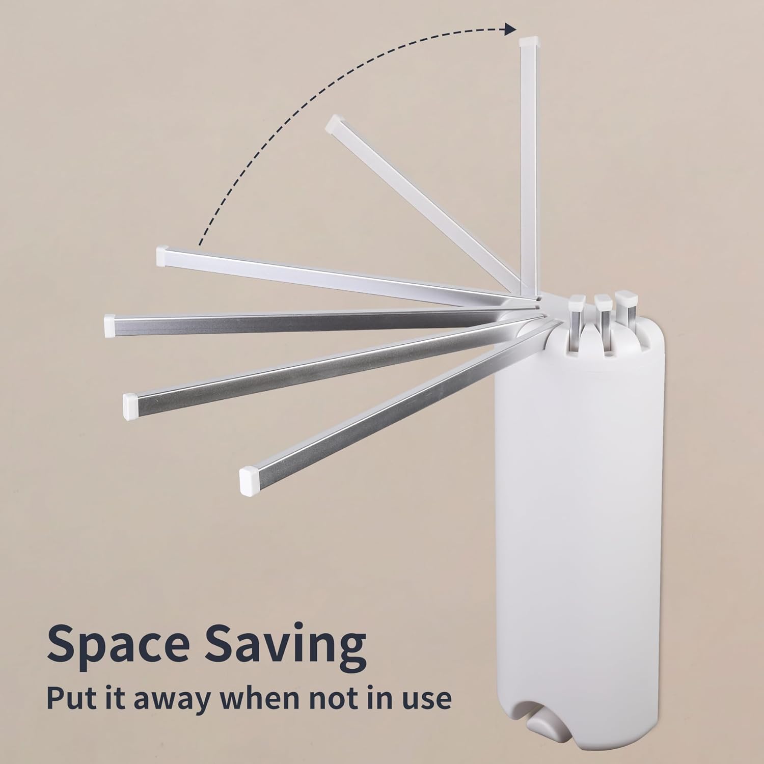 Wall Mounted Clothes Drying Rack - Foldable Tripod, Over The Door Rack for Laundry Bedroom, Household Aluminium - NestledHome