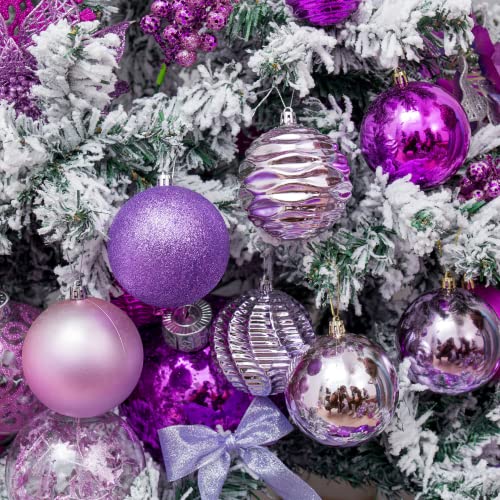 24ct Christmas Ball Ornaments Shatterproof Xmas Tree Hanging Balls Decorations Perfect for Halloween Decorations Holiday Wedding Christmas Decor (34 Count)