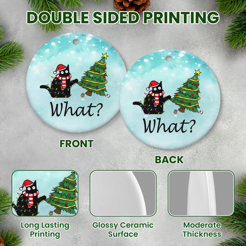Christmas Funny Black Cat Gifts for Women Men