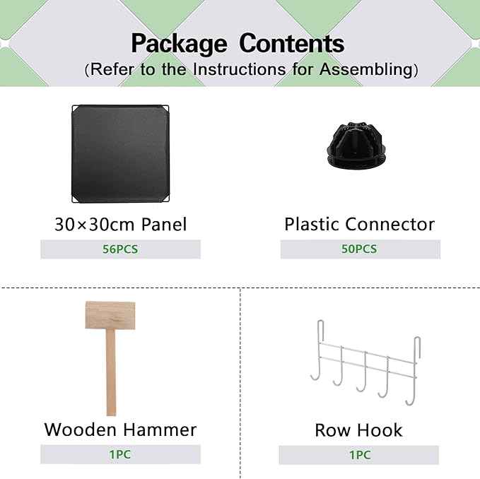 C&AHOME Cube Storage Organizer, 16-Cube Shelves Units, Plastic Storage Cubes, DIY Closet Organizer, Modular Closet Storage Shelves Ideal for Home, Bedroom, 48.4" L × 12.4" W × 48.4" H Black SUM3016H