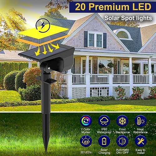 Solar Spot Lights Outdoor Color Changing
